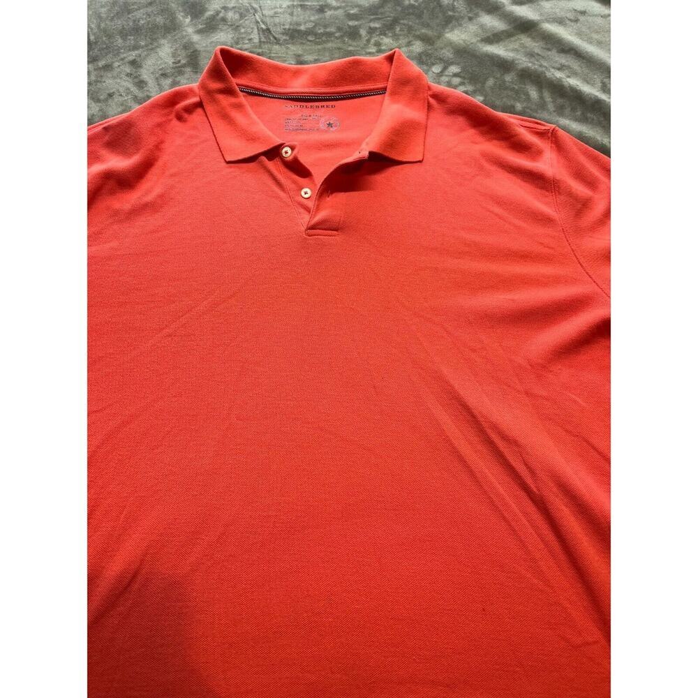Saddlebred Perfect Polo Big & Tall Mens 3XLT Orange Short Sleeve Shirt